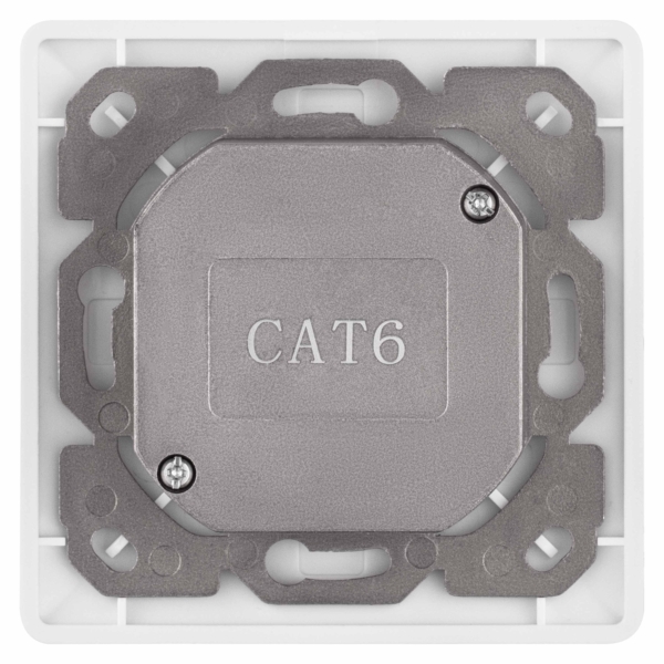 Настінна розетка 2E CАТ 6 FTP, 2xRJ45, 8P8C, для прихованої проводки