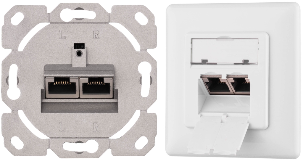 Front fase panel  2х Keystone 80×80 with grounding