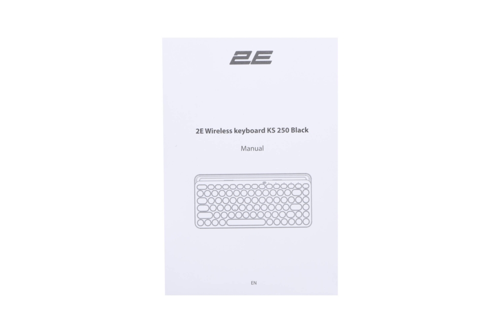 Клавіатура мембранна 2E KS250 84key, WL/BT, EN/UK, чорно-сірий