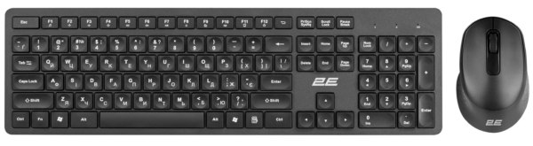 Комплект клавиатура и мышь 2E MK420 WL, EN/UK, чёрный
