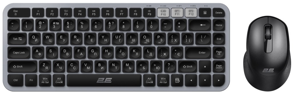 2E Combo keyboard and mouse MK430 WL/BT, EN/UK, grey-black
