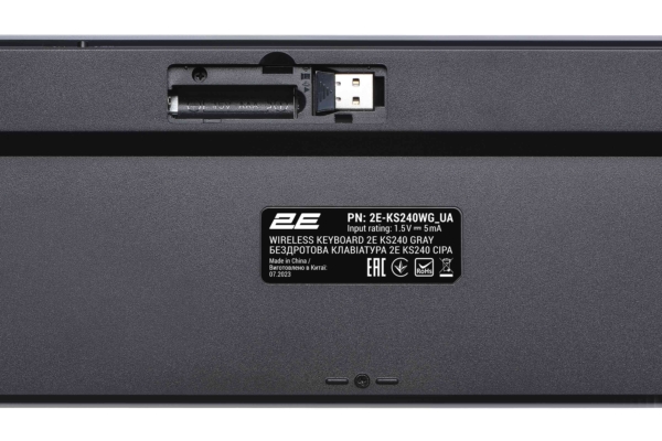 Комплект клавіатура та миша 2E MK440 WL/BT, EN/UK, сіро-чорний