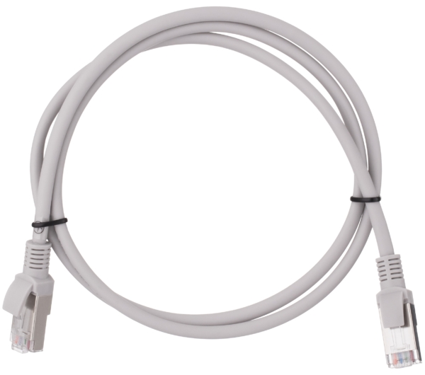 Патч-корд 2E САТ 5e, FTP, 1м, 26AWG, RJ45, 7/0.16, Cu, LSZH, сірий