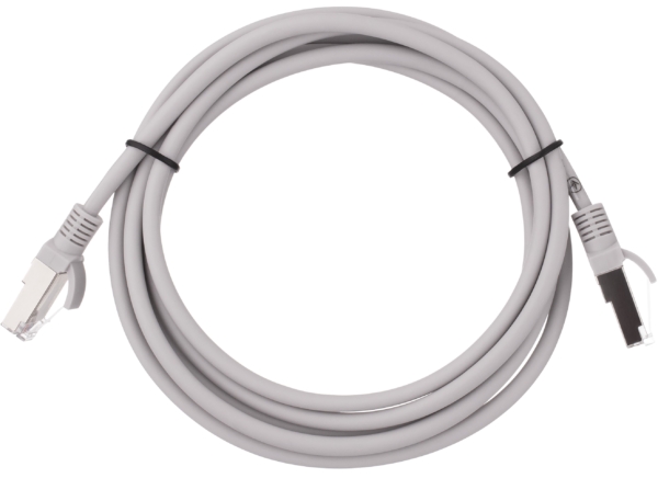 Патч-корд 2E САТ 5e, FTP, 3м, 26AWG, RJ45, 7/0.16, Cu, LSZH, сірий