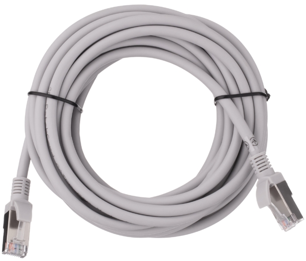 Патч-корд 2E САТ 5e, FTP, 5м, 26AWG, RJ45, 7/0.16, Cu, LSZH, сірий