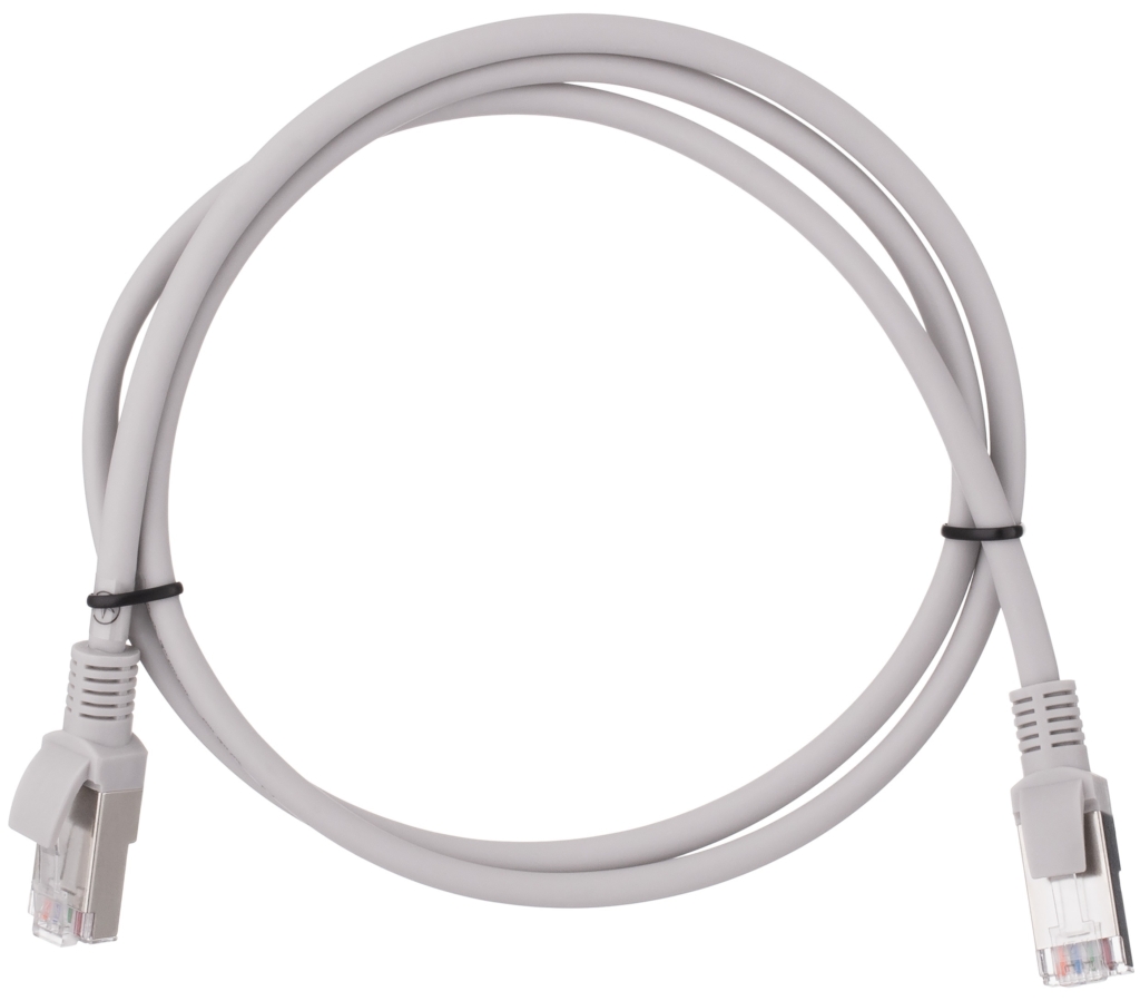 Патч-корд 2E САТ 6, FTP, 1м, 26AWG, RJ45, 7/0.16, Cu, LSZH, серый