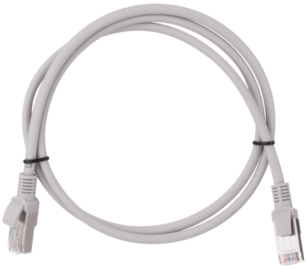 Патч-корд 2E САТ 6, FTP, 1м, 26AWG, RJ45, 7/0.16, Cu, LSZH, сірий