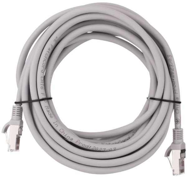 Патч-корд 2E САТ 6, FTP, 5м, 26AWG, RJ45, 7/0.16, Cu, LSZH, сірий