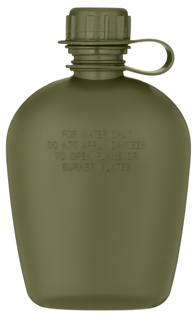 2E Tactical flask in a cover Flask WB01, 1l, with a mug for food, olive