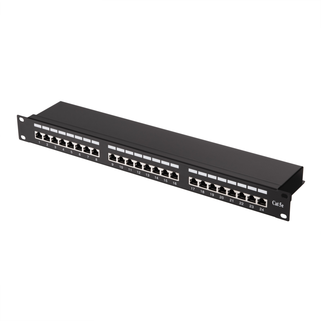 Патч-панель 2E САТ 5e, FTP, 19″, 1U, 24 порта, собранная