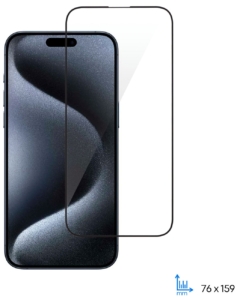 Защитное стекло 2E для iPhone 15 Pro Max, 2.5D FCFG, (1 Pack), черная рамка