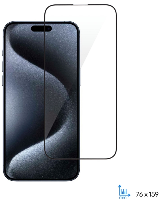 Защитное стекло 2E для iPhone 15 Pro Max, 2.5D FCFG, (1 Pack), черная рамка