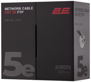 CAT 5e FTP, 305m, AWG 23/1, LSZH-1 305M/Easy pull box packing |  gray