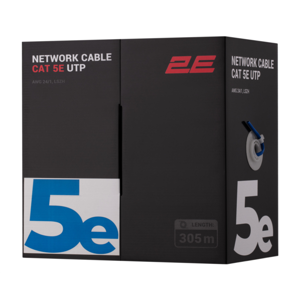 CAT 5e UTP, 305m, AWG 24/1, LSZH 305M/Easy pull box packin  | blue