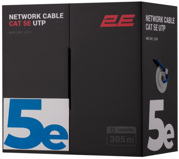 CAT 5e UTP, 305m, AWG 24/1, LSZH 305M/Easy pull box packin  | blue
