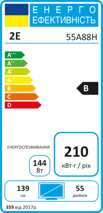 Телевізор 55″ 2E MiniLED 4K 60Hz Smart WebOS Black