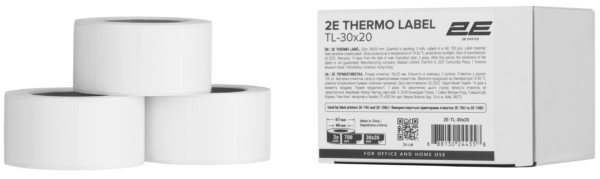 2E Thermo label TL-30×20 (3 roll)