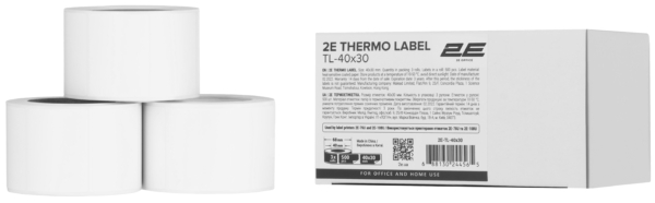2E Thermo label TL-40×30 (3 roll)