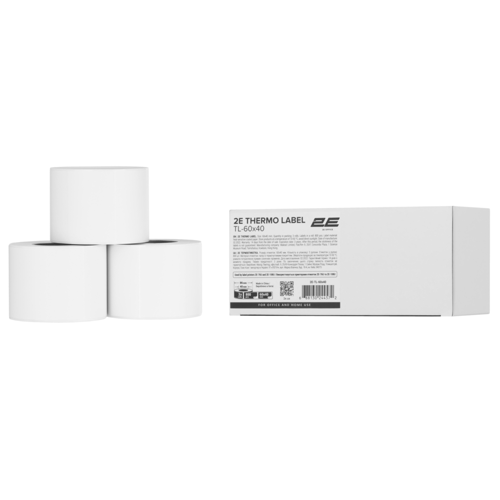 2E Thermo label TL-60×40 (3 roll)