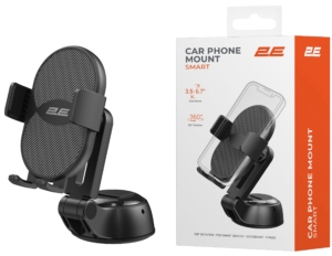 Автомобільний тримач смартфона 2Е Smart 3.5-6.7″, чорний