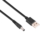 Cable USB-A > DC 5.5х2.1mm charge 2Е 1m, 5V/1.5A, black