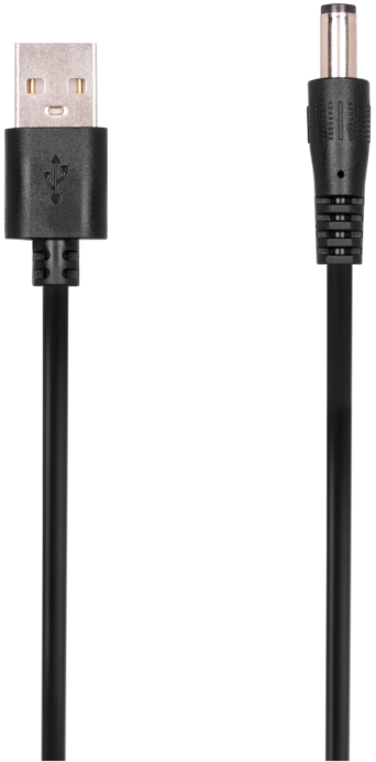Кабель USB-A > DC 5.5х2.1мм питания 2Е 1м, 5В/1.5A, черный