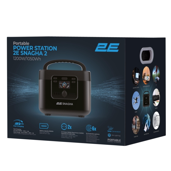 Portable Power Station 2Е Snagha 2, 1200 W, 1050 Wh, Fast Charging