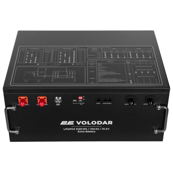 Extra battery 2E for Volodar, 5120 Wh, 51.2V, Metal Case