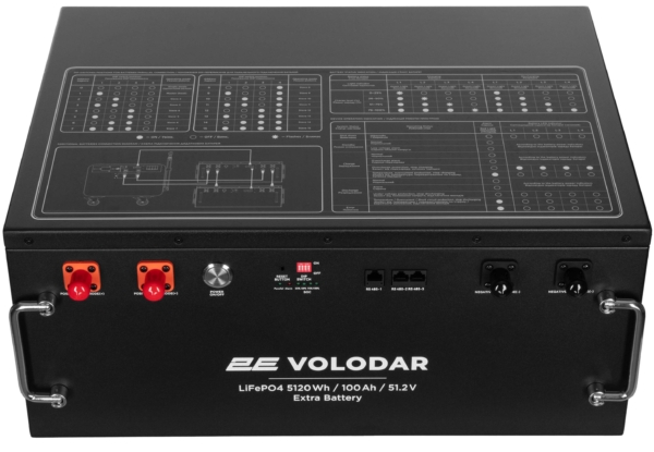 Extra battery 2E for Volodar, 5120 Wh, 51.2V, Metal Case