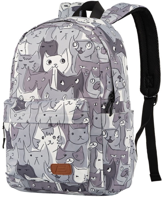 Рюкзак 2Е, TeensPack Cats, серый
