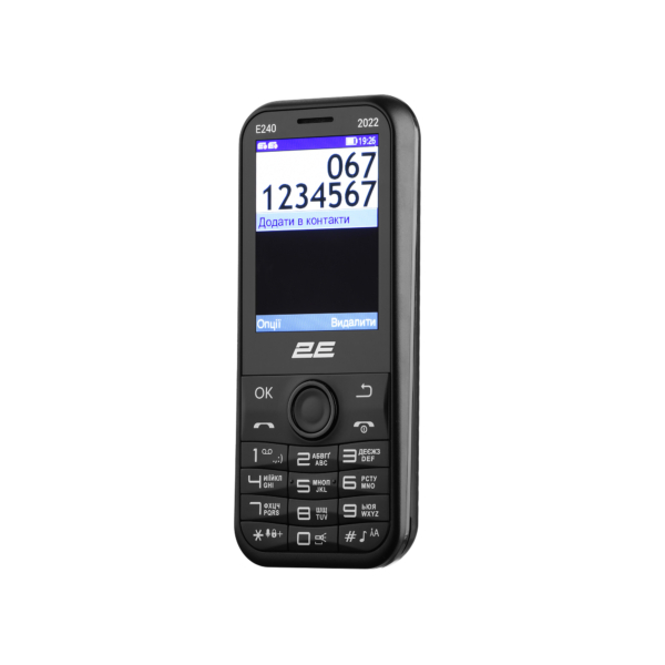 Мобильный телефон 2E E240 2022 2.4″ 2SIM, 1000мА•ч, черный
