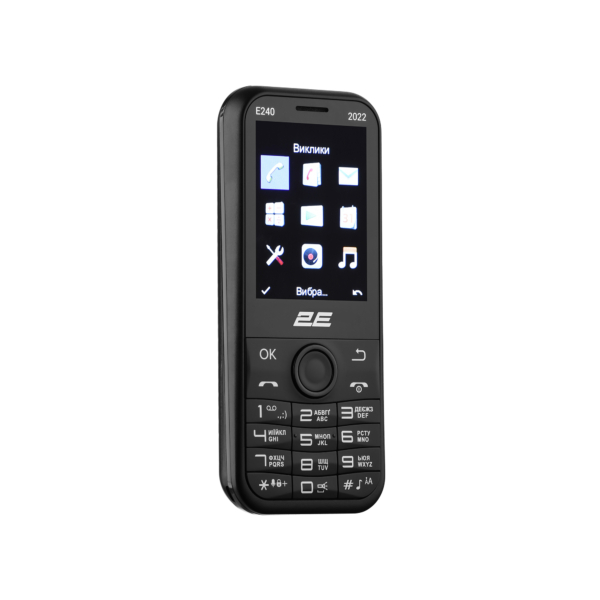 Мобильный телефон 2E E240 2022 2.4″ 2SIM, 1000мА•ч, черный