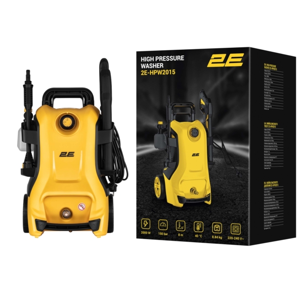 Минимойка высокого давления 2E AquaClean 150 2000Вт 150бар 450л/ч шланг 8м 8.84кг