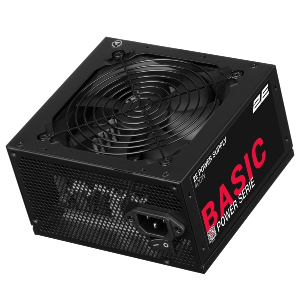 Блок питания 2E Basic Power  (400W), 80%, 120мм, 1xMB 24pin(20+4), 1xCPU 8pin(4+4), 3xMolex, 4xSATA, 1xPCIe 8pin(6+2)