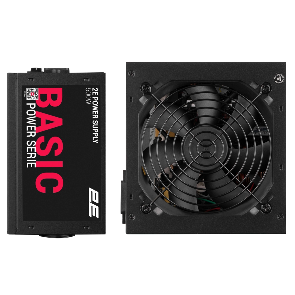 Блок питания 2E Basic Power  (500W), 80%, 120мм, 1xMB 24pin(20+4), 1xCPU 8pin(4+4), 3xMolex, 4xSATA, 2xPCIe 8pin(6+2)