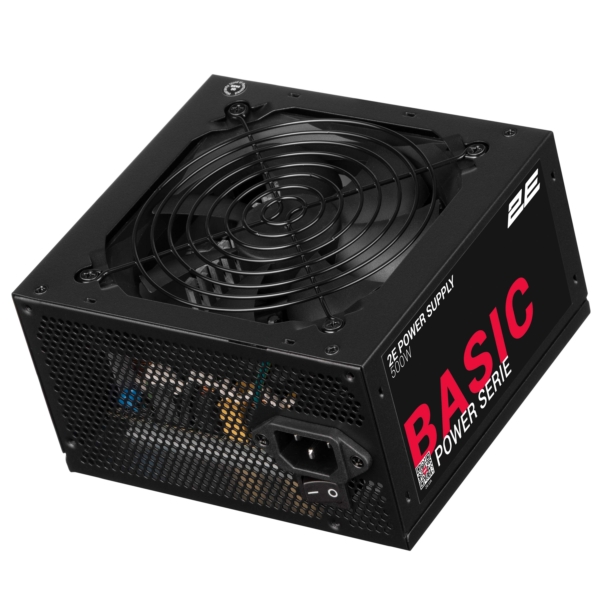 Блок живлення 2E Basic Power  (500W), 80%, 120мм, 1xMB 24pin(20+4), 1xCPU 8pin(4+4), 3xMolex, 4xSATA, 2xPCIe 8pin(6+2)