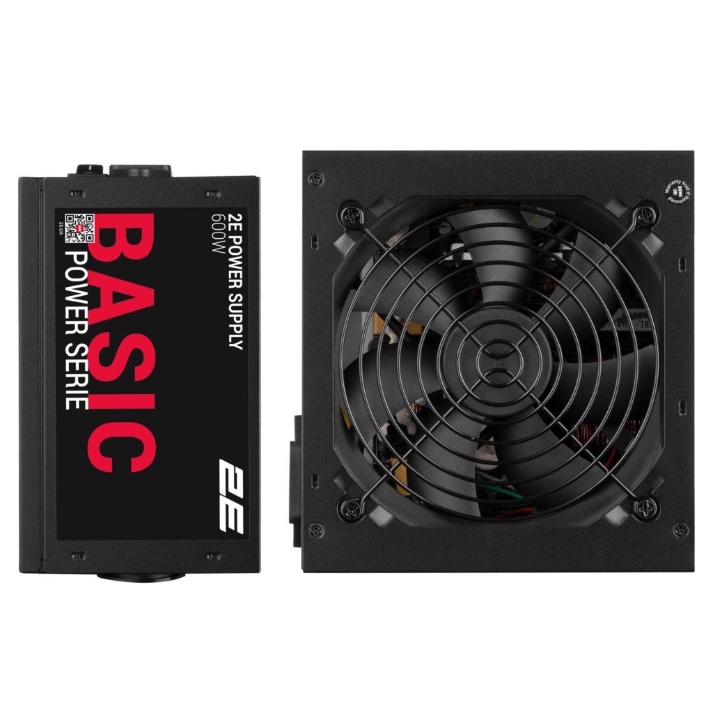 Блок живлення 2E Basic Power  (600W), 80%, 120мм, 1xMB 24pin(20+4), 1xCPU 8pin(4+4), 3xMolex, 4xSATA, 2xPCIe 8pin(6+2)