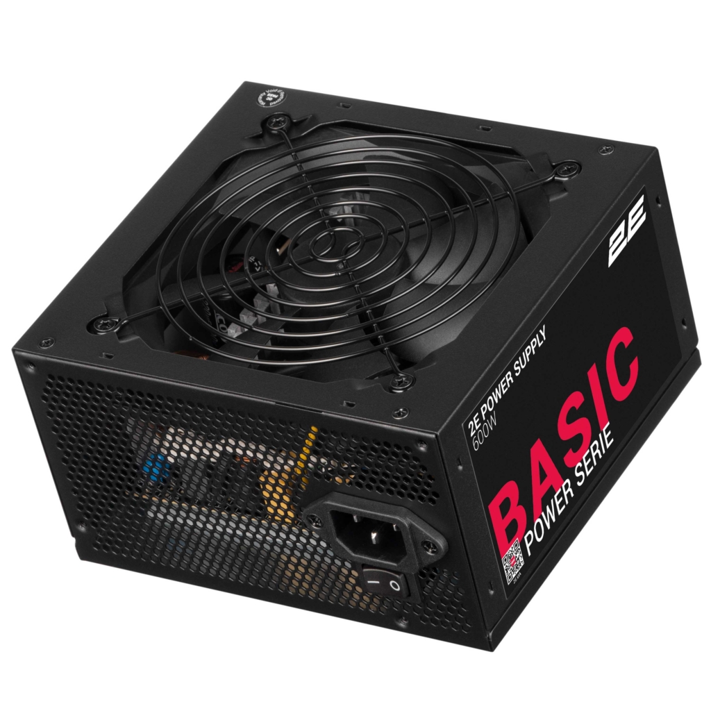 Блок живлення 2E Basic Power  (600W), 80%, 120мм, 1xMB 24pin(20+4), 1xCPU 8pin(4+4), 3xMolex, 4xSATA, 2xPCIe 8pin(6+2)