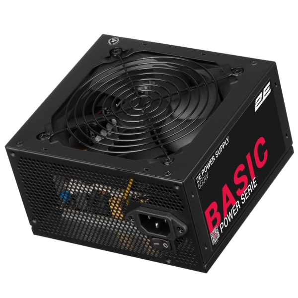 Блок живлення 2E Basic Power  (600W), 80%, 120мм, 1xMB 24pin(20+4), 1xCPU 8pin(4+4), 3xMolex, 4xSATA, 2xPCIe 8pin(6+2)