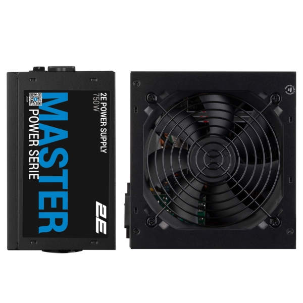 Блок питания 2E Master Power  (750W), >80%, 80+ White, 120мм, 1xMB 24pin(20+4), 1xCPU 8pin(4+4), 3xMolex, 5xSATA, 4xPCIe 8pin(6+2)