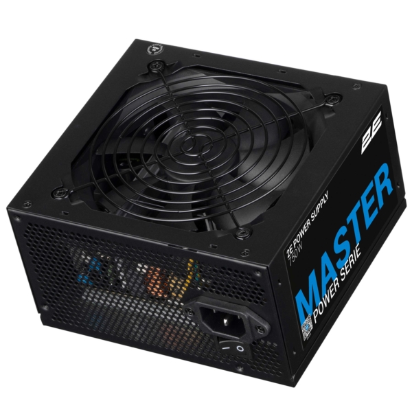 Блок питания 2E Master Power  (750W), >80%, 80+ White, 120мм, 1xMB 24pin(20+4), 1xCPU 8pin(4+4), 3xMolex, 5xSATA, 4xPCIe 8pin(6+2)