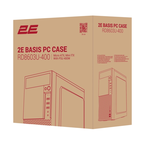Корпус 2E Basis RD8603U-400 с БП 2E ATX400 1xUSB3.0, 2xUSB2.0 VGA 320мм mATX чёрный
