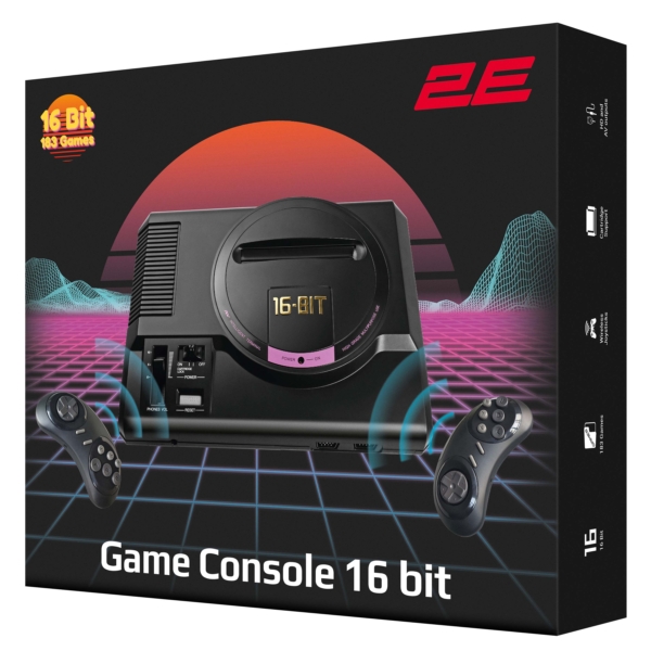 Игровая консоль 2Е 16bit HDMI (2 беспроводных геймпада, 183 игр)