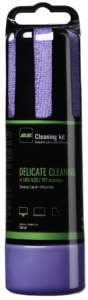 Cleaning kit 2E for office equipment (liquid 150ml, whipe 20cm), violet