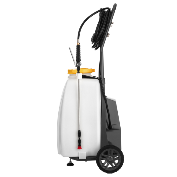 Обприскувач акумуляторний 2E AquaSpray 40LR 40л 12В 1х12А·год 7бар 6л·хв вольтметр колеса шланг 15м 14.5кг