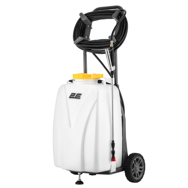 Обприскувач акумуляторний 2E AquaSpray 40LR 40л 12В 1х12А·год 7бар 6л·хв вольтметр колеса шланг 15м 14.5кг