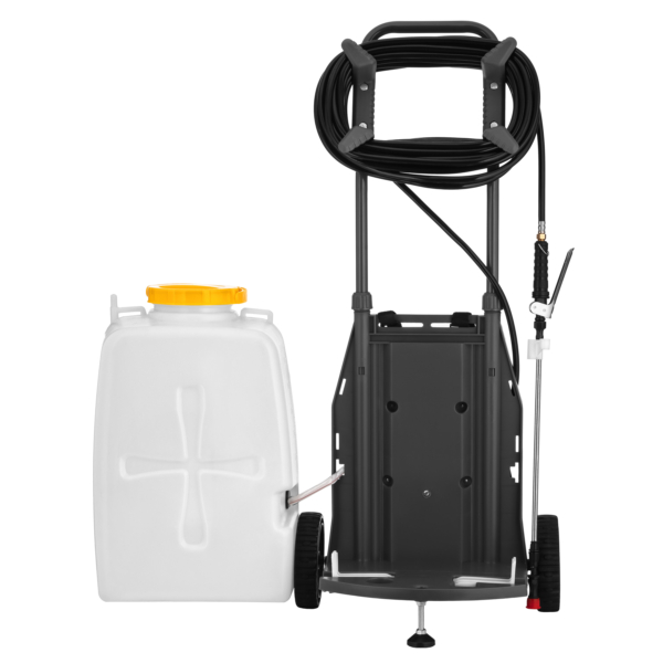Обприскувач акумуляторний 2E AquaSpray 40LR 40л 12В 1х12А·год 7бар 6л·хв вольтметр колеса шланг 15м 14.5кг