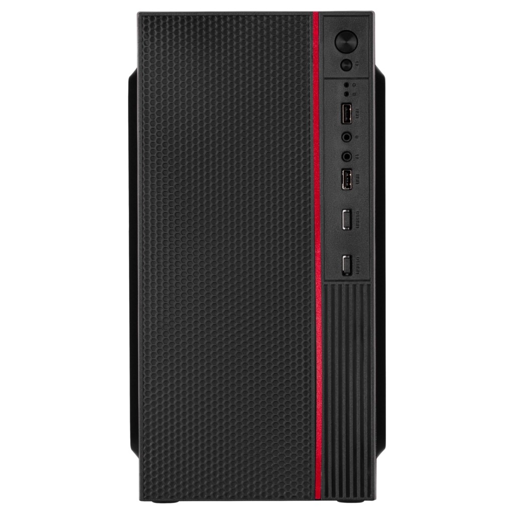 Корпус 2E TeamX TMX03 с БП 2E ATX400W, 2xUSB2.0, 1×80мм, VGA 220мм, mATX, чёрный