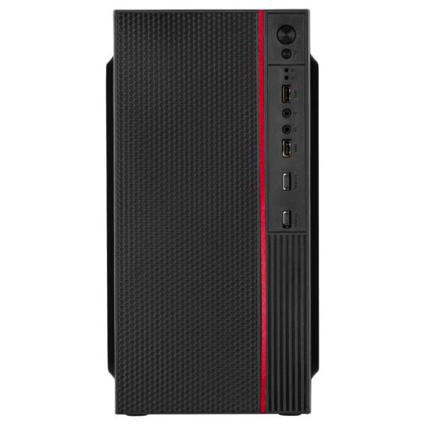 Корпус 2E TeamX TMX03 с БП 2E ATX400W, 2xUSB2.0, 1×80мм, VGA 220мм, mATX, чёрный