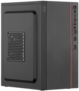 Корпус 2E TeamX TMX03 с БП 2E ATX400W, 2xUSB2.0, 1×80мм, VGA 220мм, mATX, чёрный